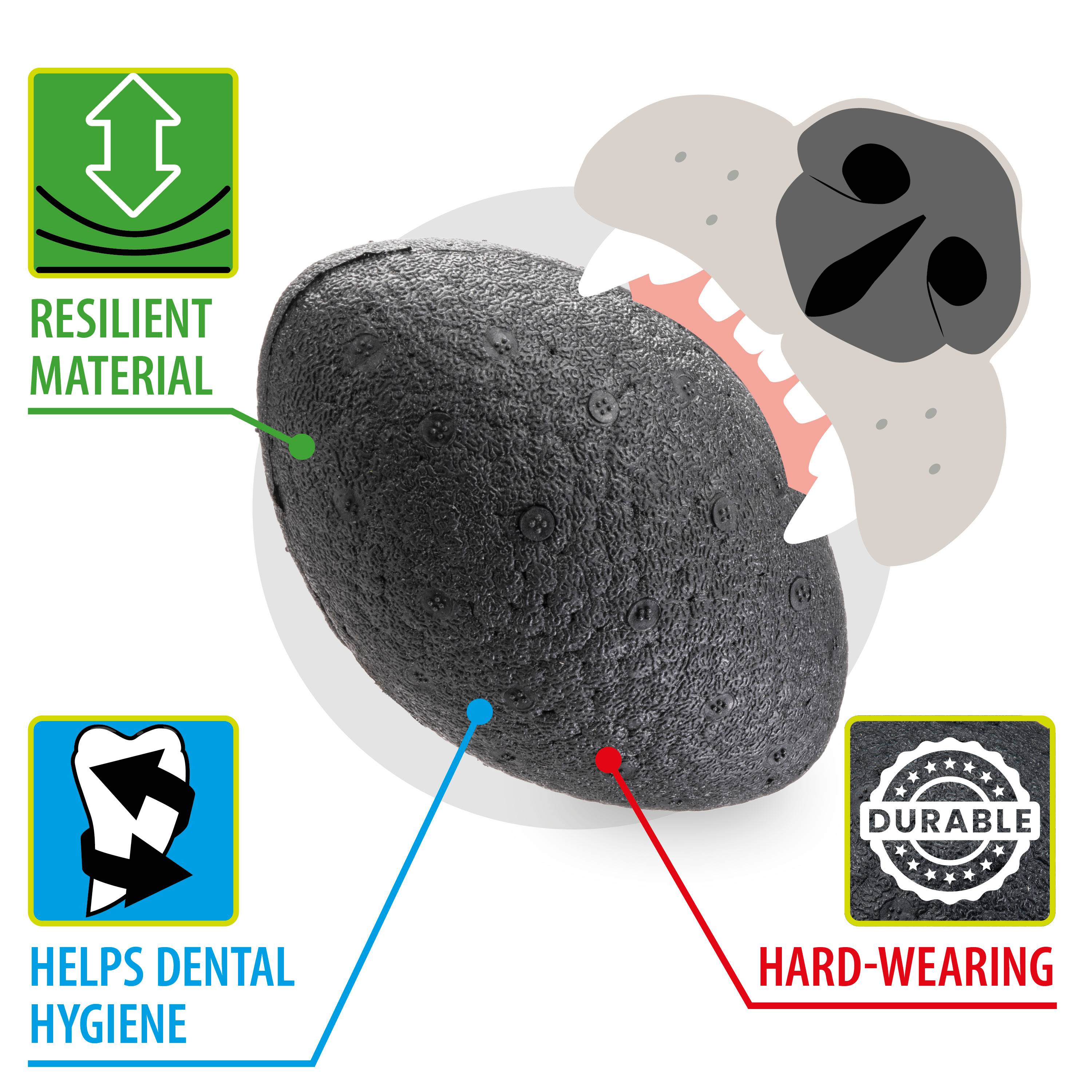 Ferplast - Ferplast Jouet Chien, en Matériau Durable, Non Toxique, Résistante aux Morsures, pour l'Hygiene Dentaire, Rebondissant et Flottant, CHEWA BOING RUGBY - Image 4