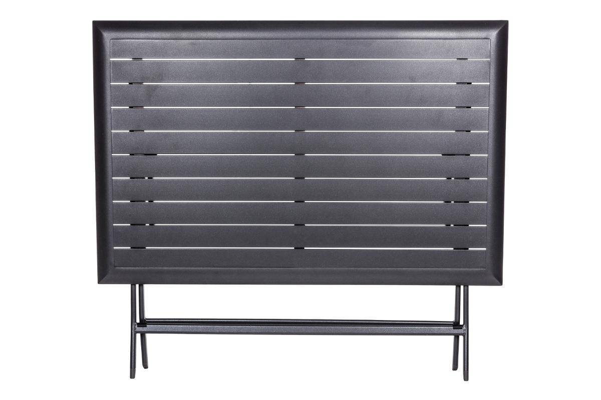 Hesperide - Table de jardin pliante rectangulaire "Azua" graphite 4 places en aluminium traité époxy Hespéride - Image 4