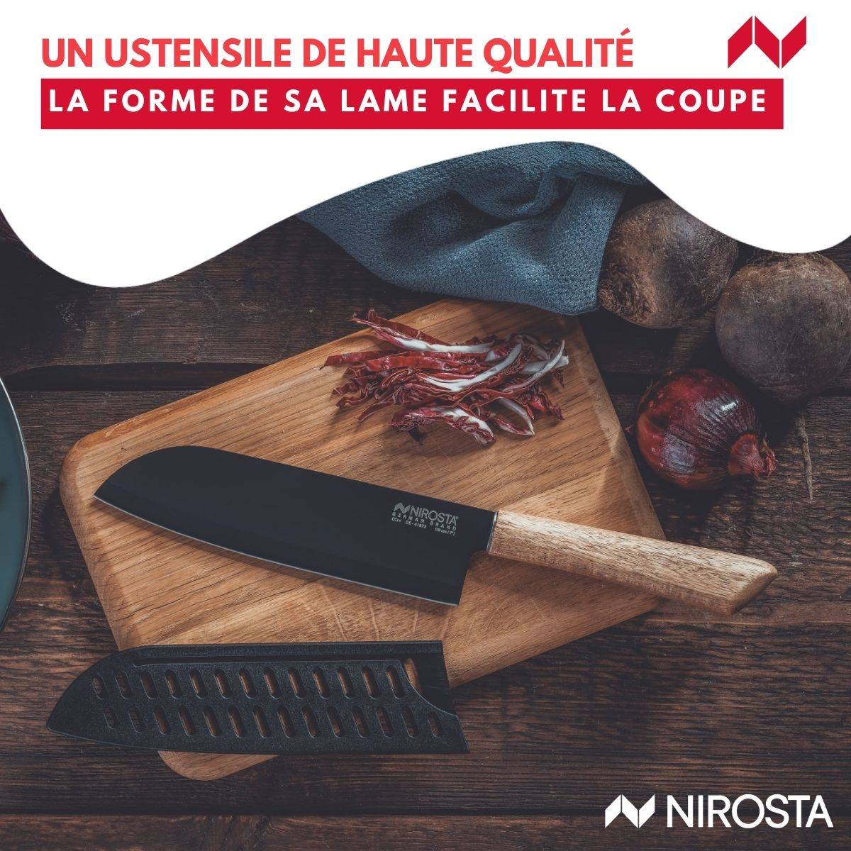 Couteau Santoku 31 cm Nirosta Flow - Image 4