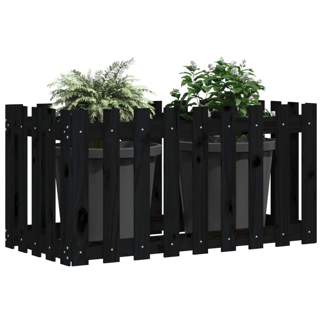 Maison Chic - Jardinière | Lit surélevé de jardin design de clôture 100x50x50cm pin massif - Image 3
