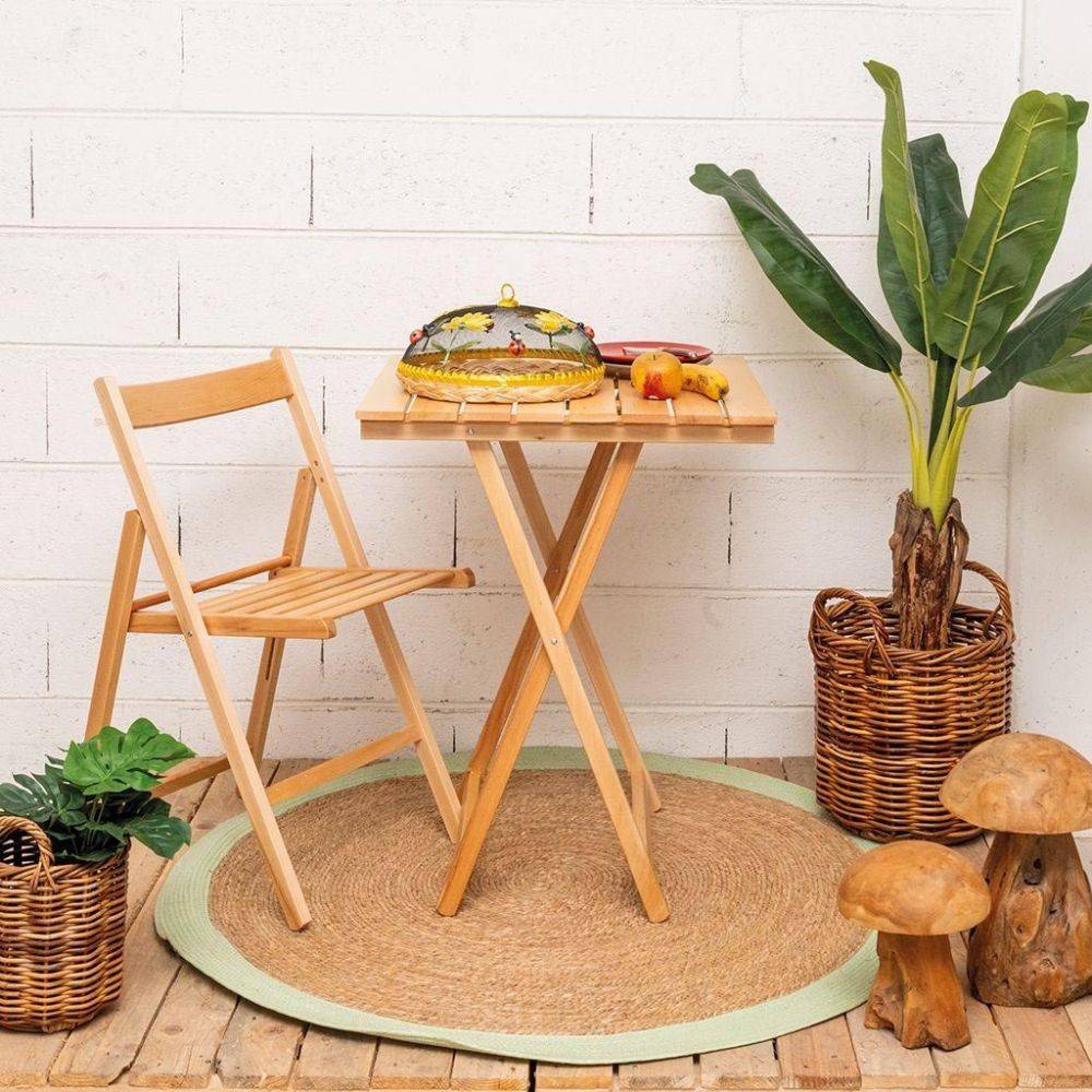 Italiadoc - Table pliante 60 x 60 cm en bois - Image 2