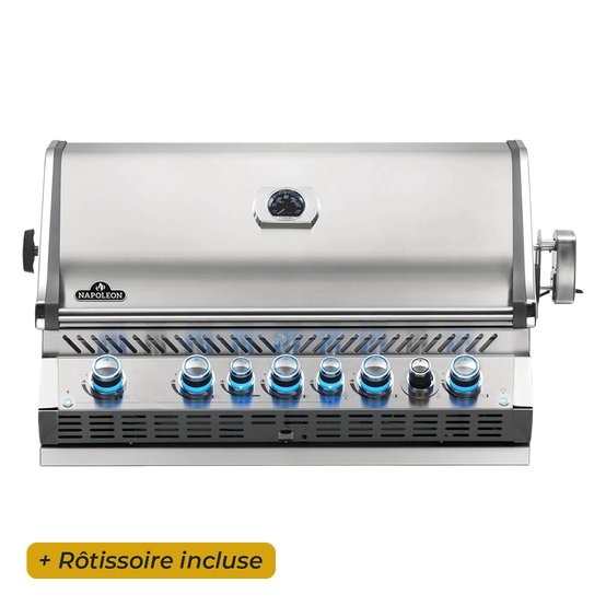 Napoleon - Pack Barbecue à gaz encastrable Prestige PRO 665 - Inox + Plusieurs accessoires de cuisson - Image 1