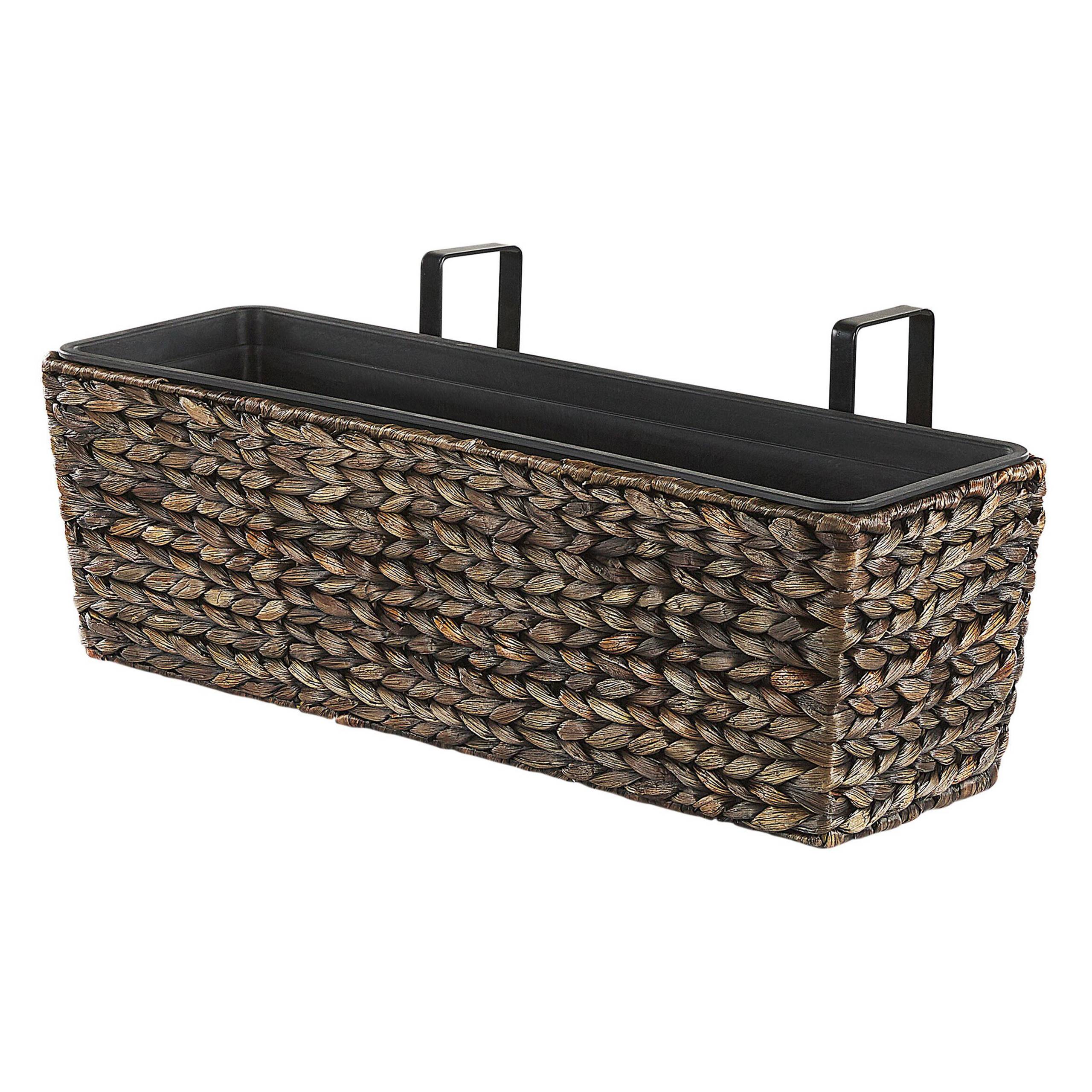 Beliani - Jardinière Pot de Fleurs Rectangulaire de Type Panier en Fibres Naturelles Idéal pour Balcon Terrasse ou Jardin Boho (Bohème) et Campagne Beliani - Image 4