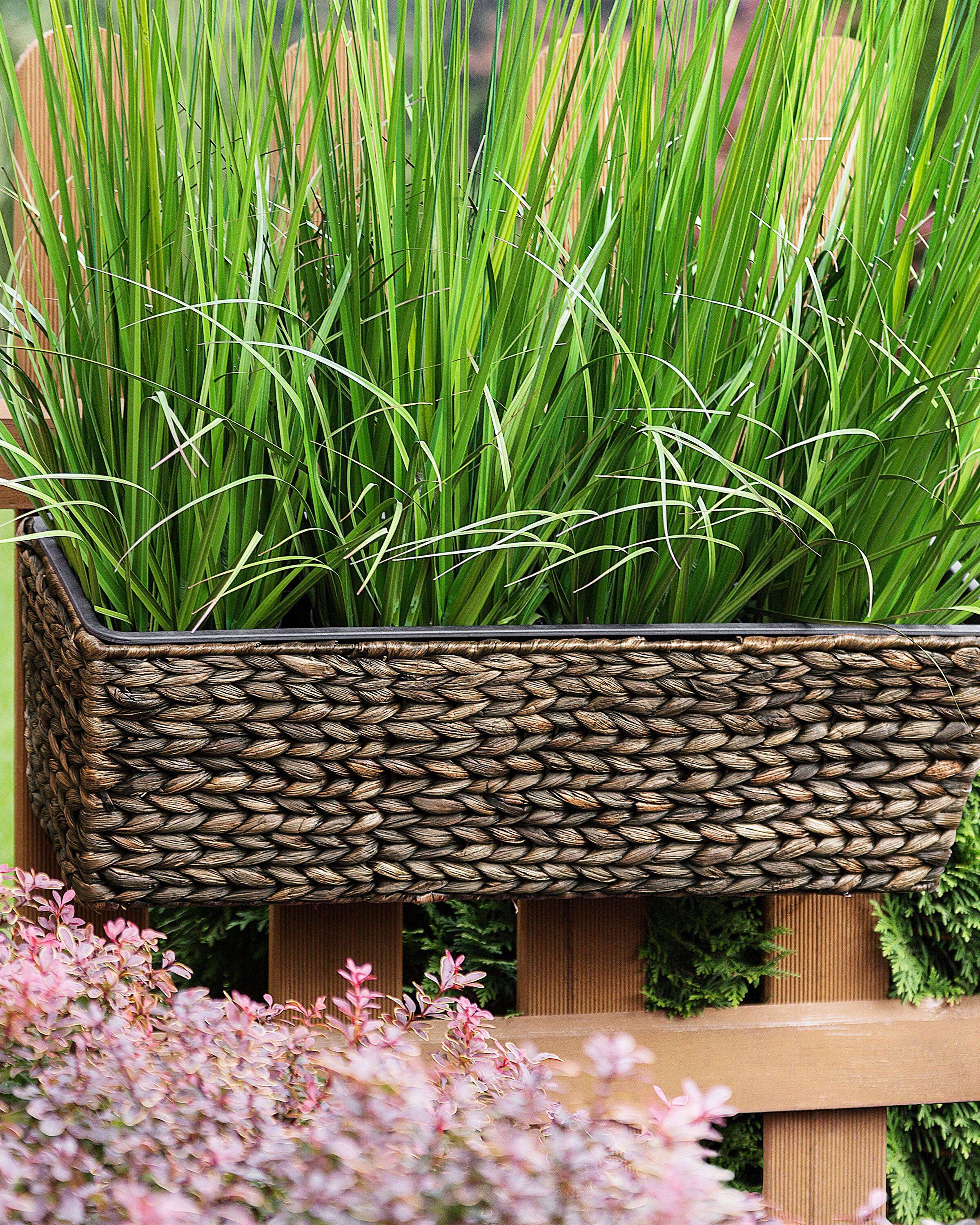 Beliani - Jardinière Pot de Fleurs Rectangulaire de Type Panier en Fibres Naturelles Idéal pour Balcon Terrasse ou Jardin Boho (Bohème) et Campagne Beliani - Image 2