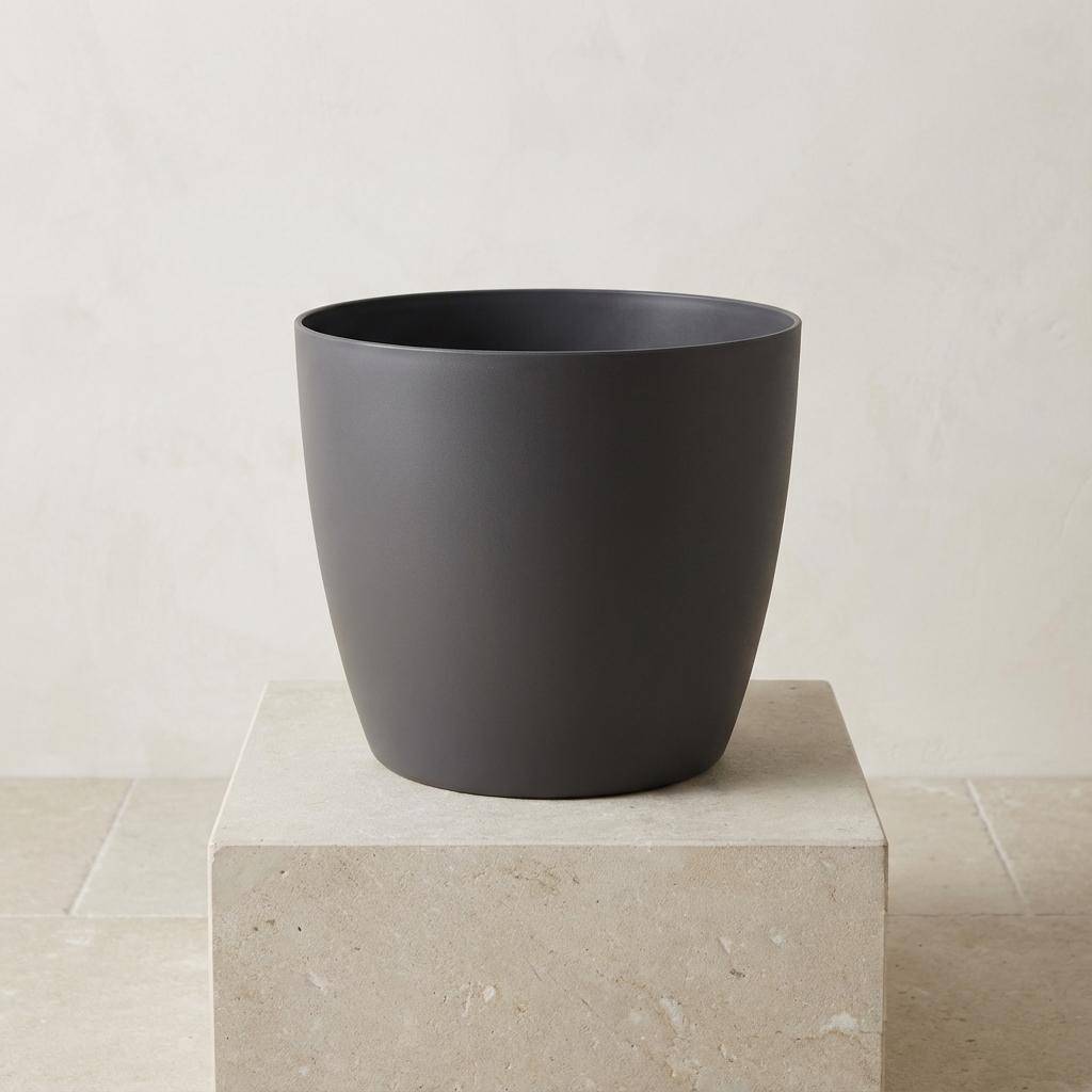 Pot de fleurs elho Brussels rond anthracite - D.25cm - Image 2