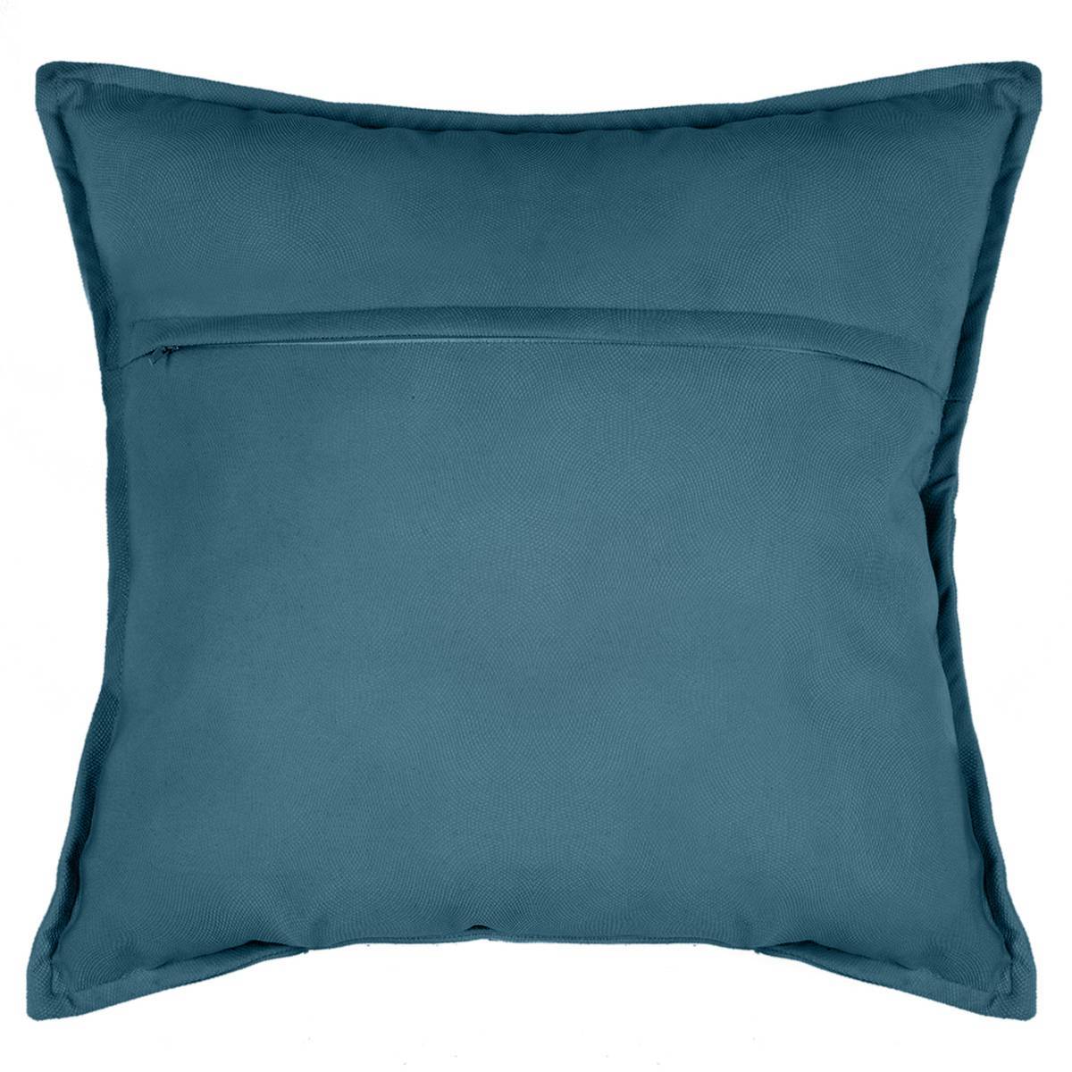 Atmosphera - Coussin "LILOU" coton bleu 55x55cm - Atmosphera Créateur d'intérieur - Image 3