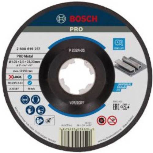 Bosch - Disque X-Lock pour Metal D 125 x 6mm à ébarber - BOSCH EXPERT - 2608619259 - Image 1