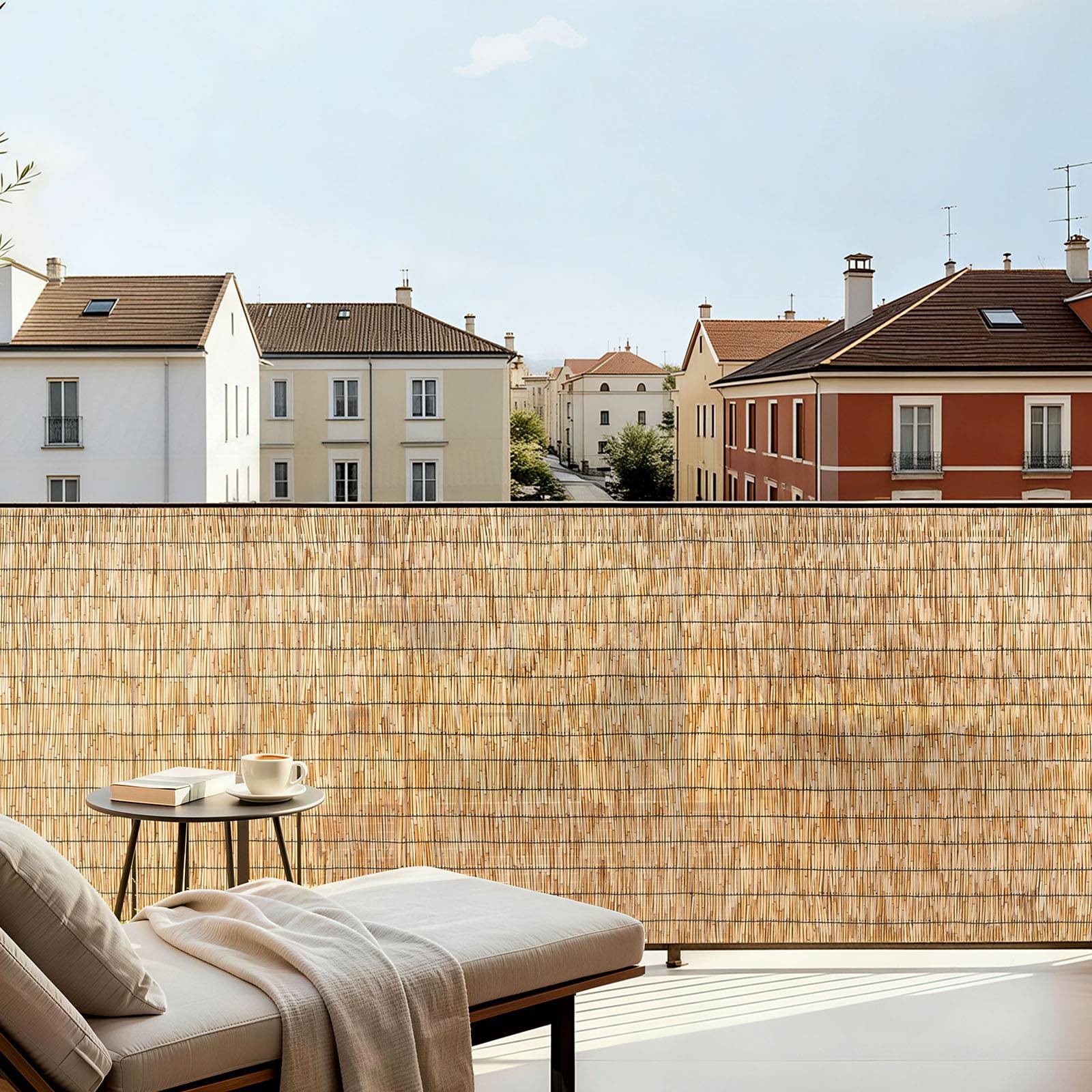 Vevor - VEVOR Canisse Roseau Naturel 5x1,2m, Brise-vue Balcon Terrasse, Separation Jardin, Attaches Noires - Image 8