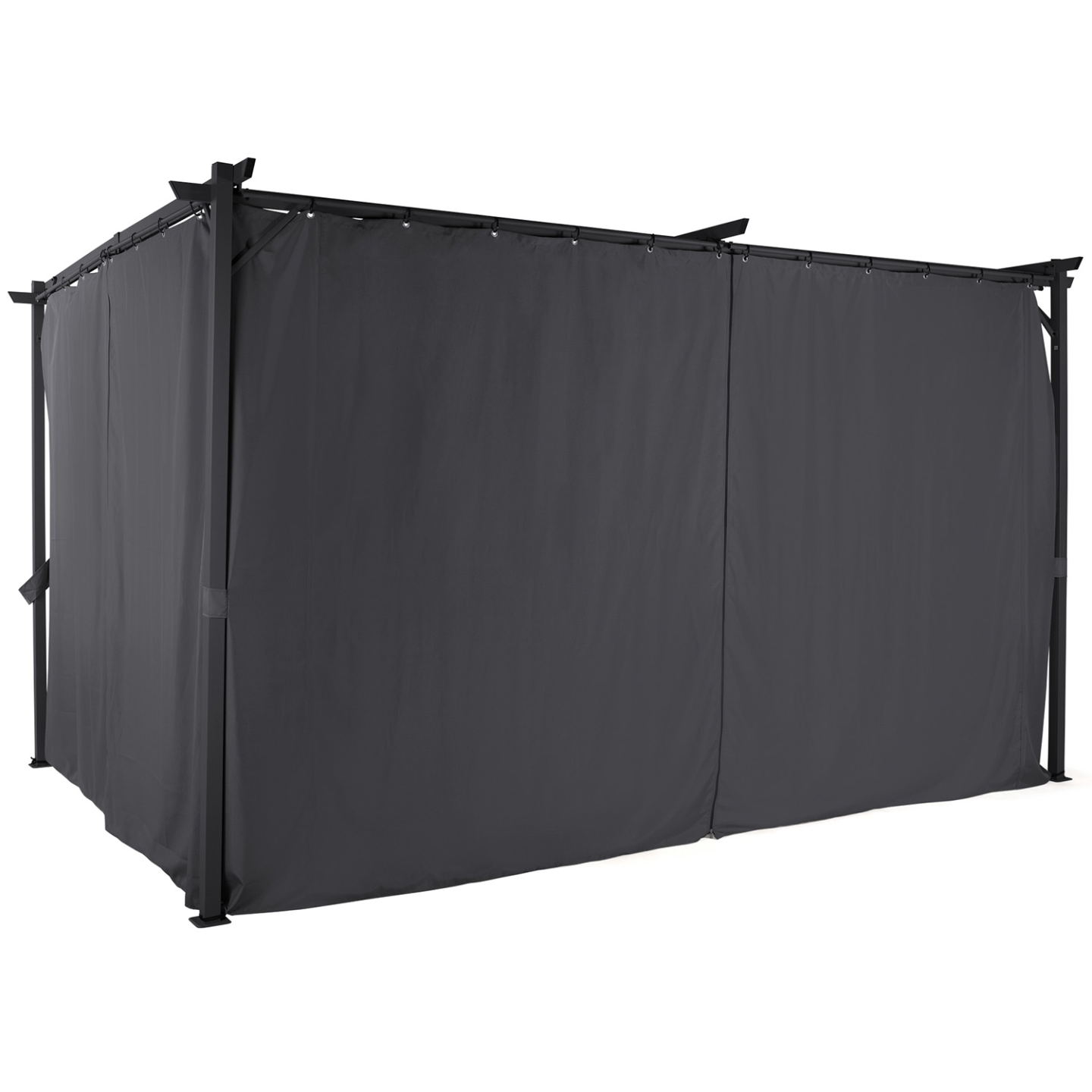 Pergola édition limitée toit rétractable 3x4 M et 4 rideaux gris anthracite - Image 5