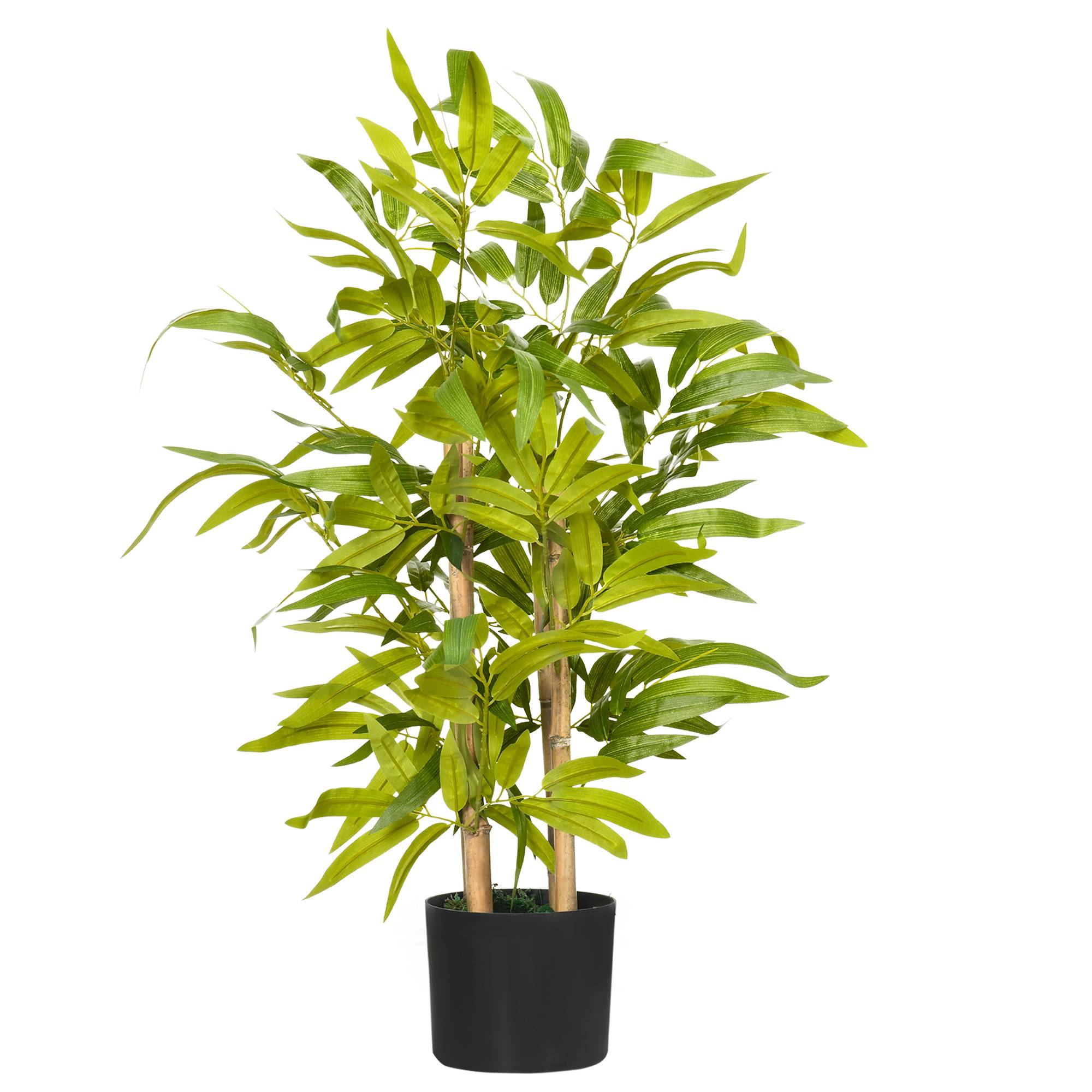 Bambou artificiel intérieur extérieur polyester décoration naturelle 60cm vert - ComfortXL Outdoor Living - Image 1