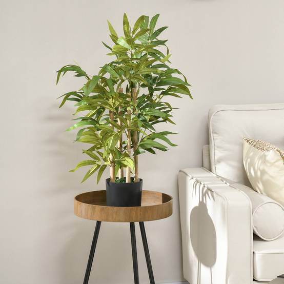 Bambou artificiel intérieur extérieur polyester décoration naturelle 60cm vert - ComfortXL Outdoor Living - Image 3