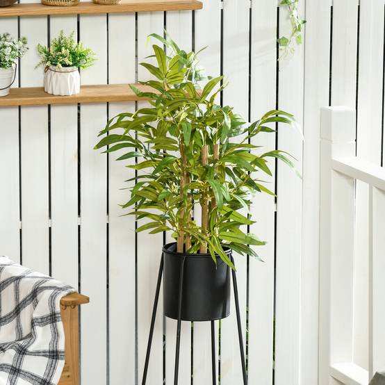 Bambou artificiel intérieur extérieur polyester décoration naturelle 60cm vert - ComfortXL Outdoor Living - Image 4