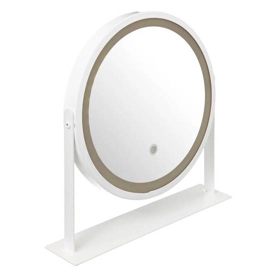 Miroir Pivotant à Poser "LED" 35cm Blanc - Image 1