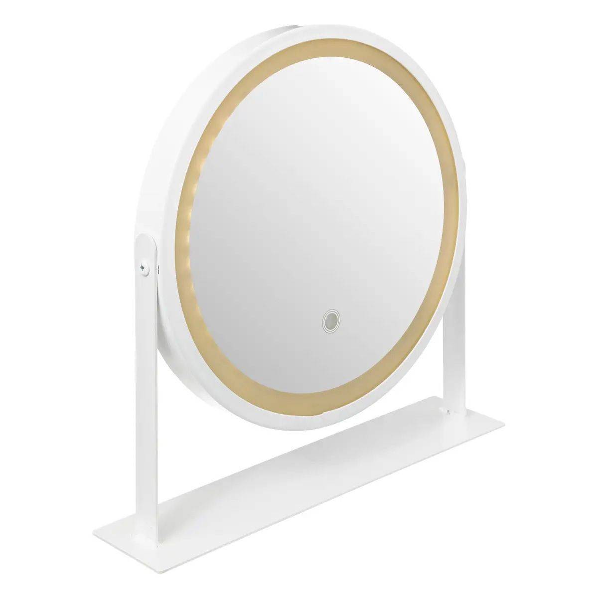 Miroir Pivotant à Poser "LED" 35cm Blanc - Image 3