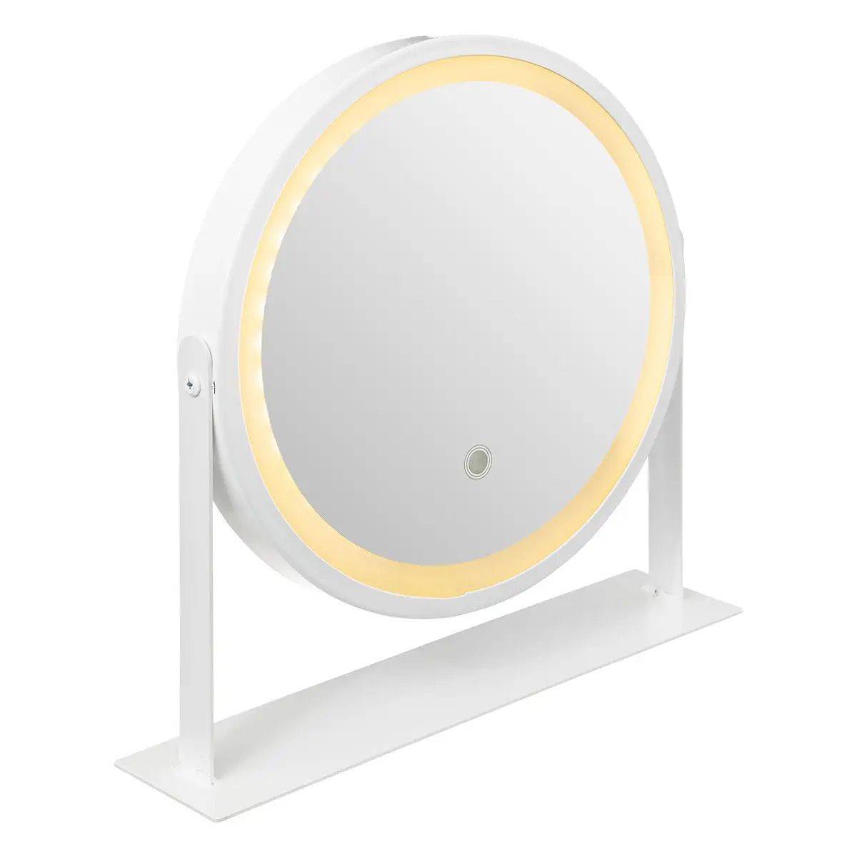 Miroir Pivotant à Poser "LED" 35cm Blanc - Image 4