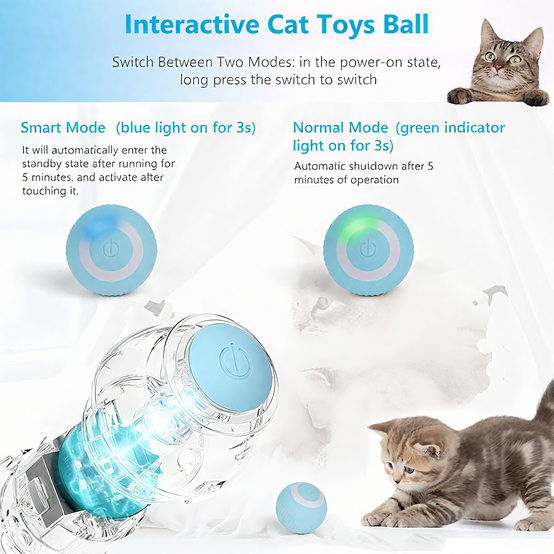 Balle Intelligente Électrique pour Chat : Divertissement et Exercice DtopbuyAge - Image 3