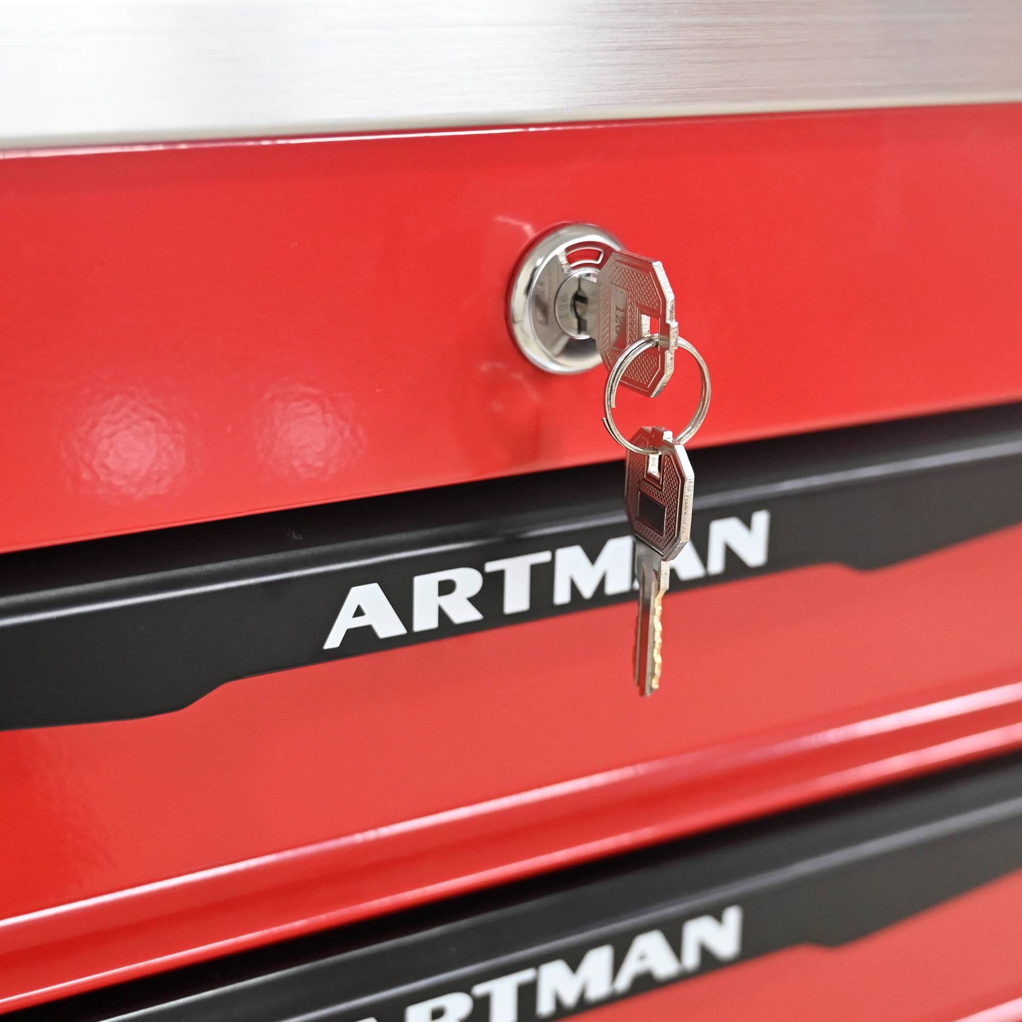 Servante Atelier 5 Tiroirs Acier Roulante Garage Verrouillable Rouge/Noir - ComfortXL Outdoor Living - Image 10