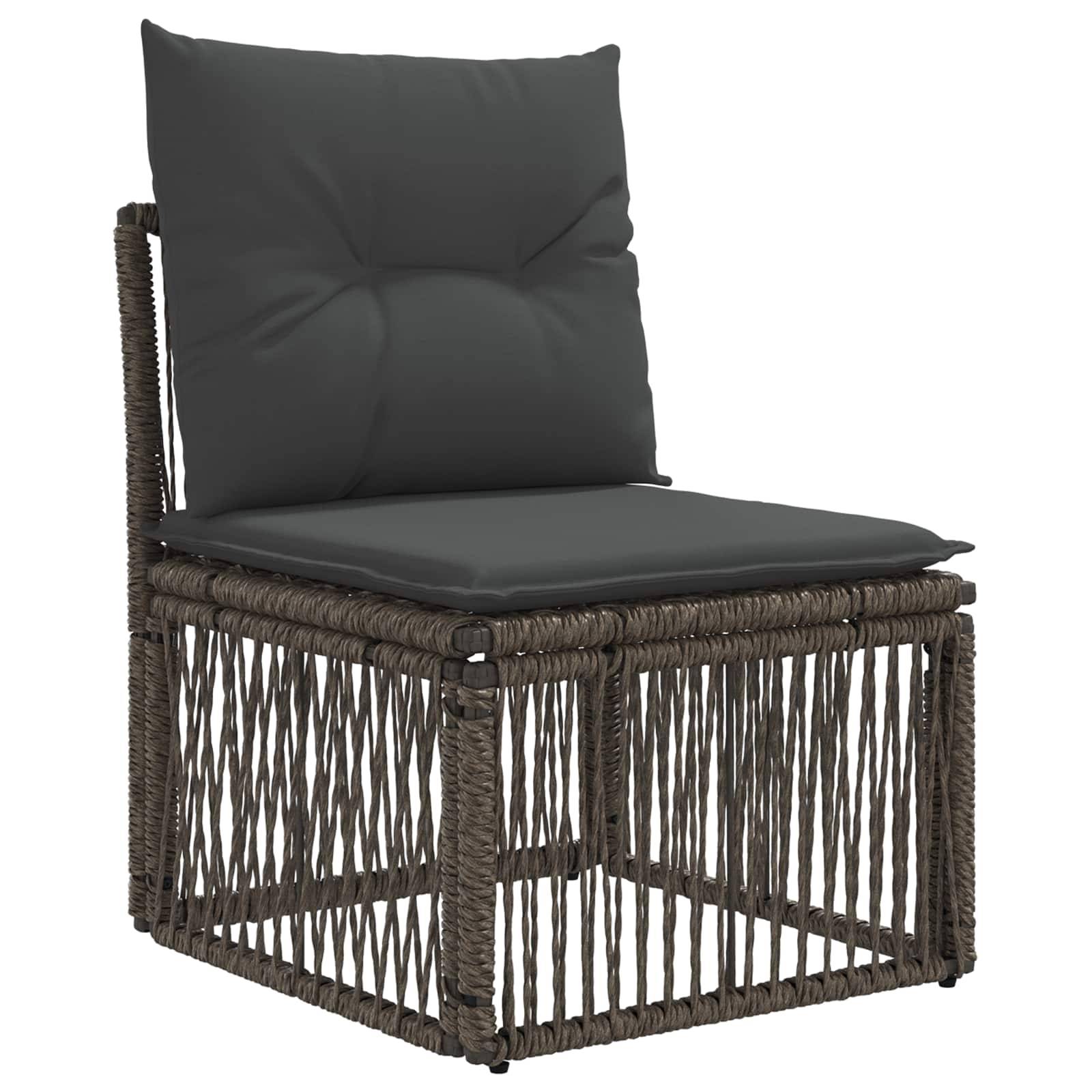 Vidaxl - Ensemble de canapé de jardin 4 pcs-Salons de jardin 4 place Gris polyrotin 606119 - Image 3