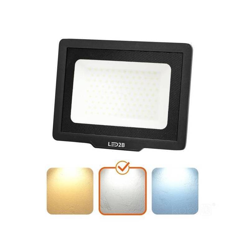 Projecteur LED MH 100W noir 4000K IP65 blanc naturel - Image 5