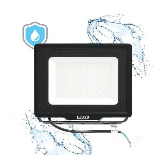 Projecteur LED MH 100W noir 4000K IP65 blanc naturel - Image 1