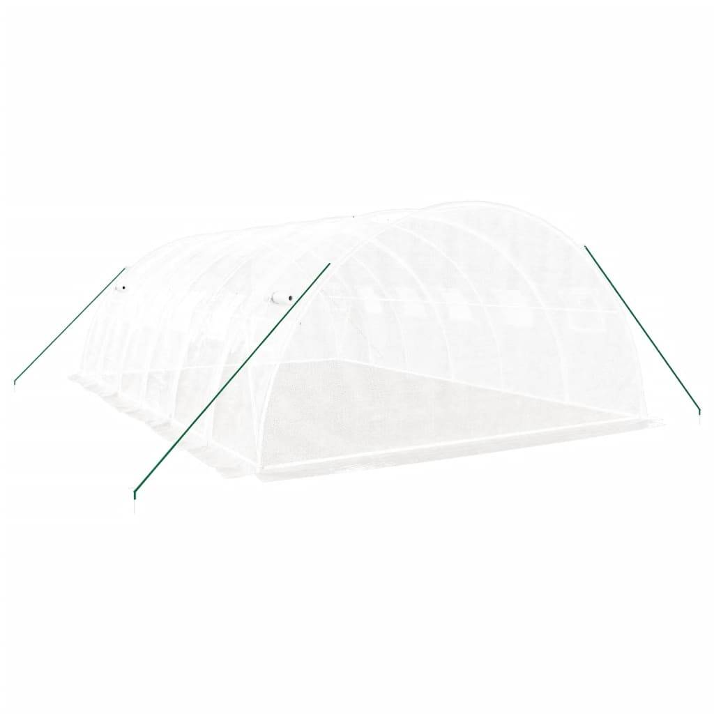 Serre de jardin 24m² - Serre de culture avec cadre en acier blanc 6x4x2 m MAISON CHIC - Image 6