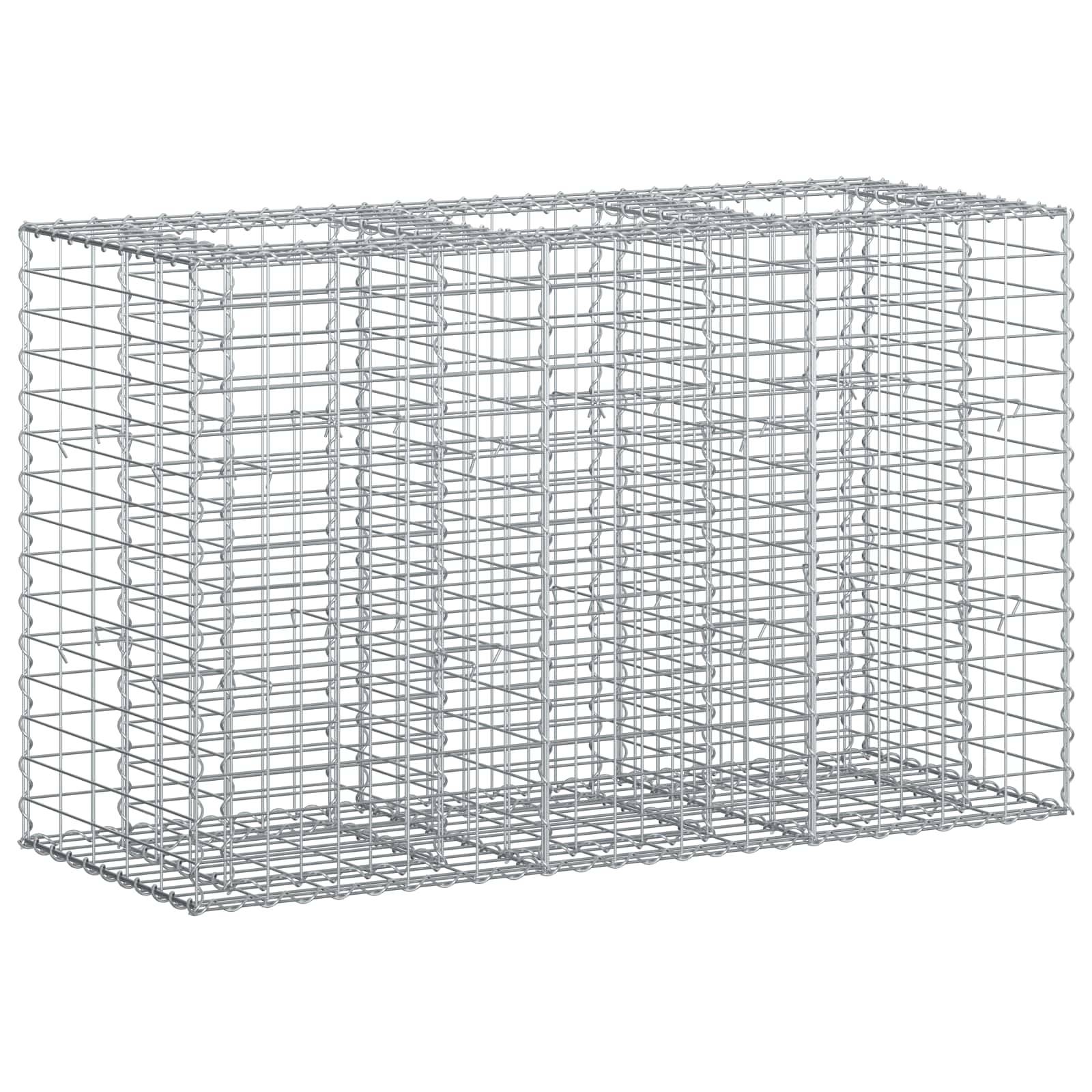 PANGIVO - Lit surélevé gabion Acier galvanisé Argenté 130 x 50 x 80 cm - PANGIVO - Image 2