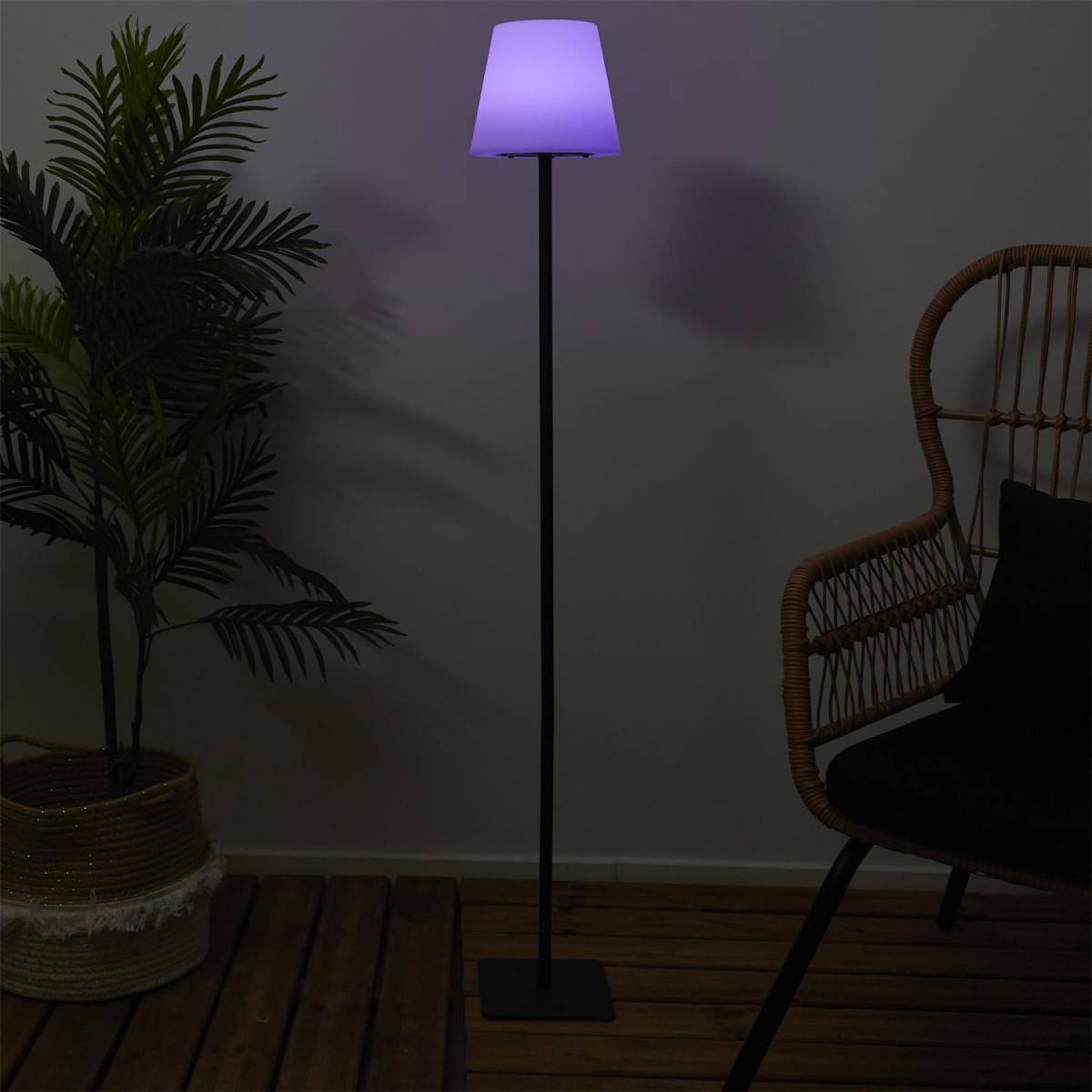 The Home Deco Factory - Lampadaire d'Extérieur Solaire "Led" 120cm Blanc - Image 4