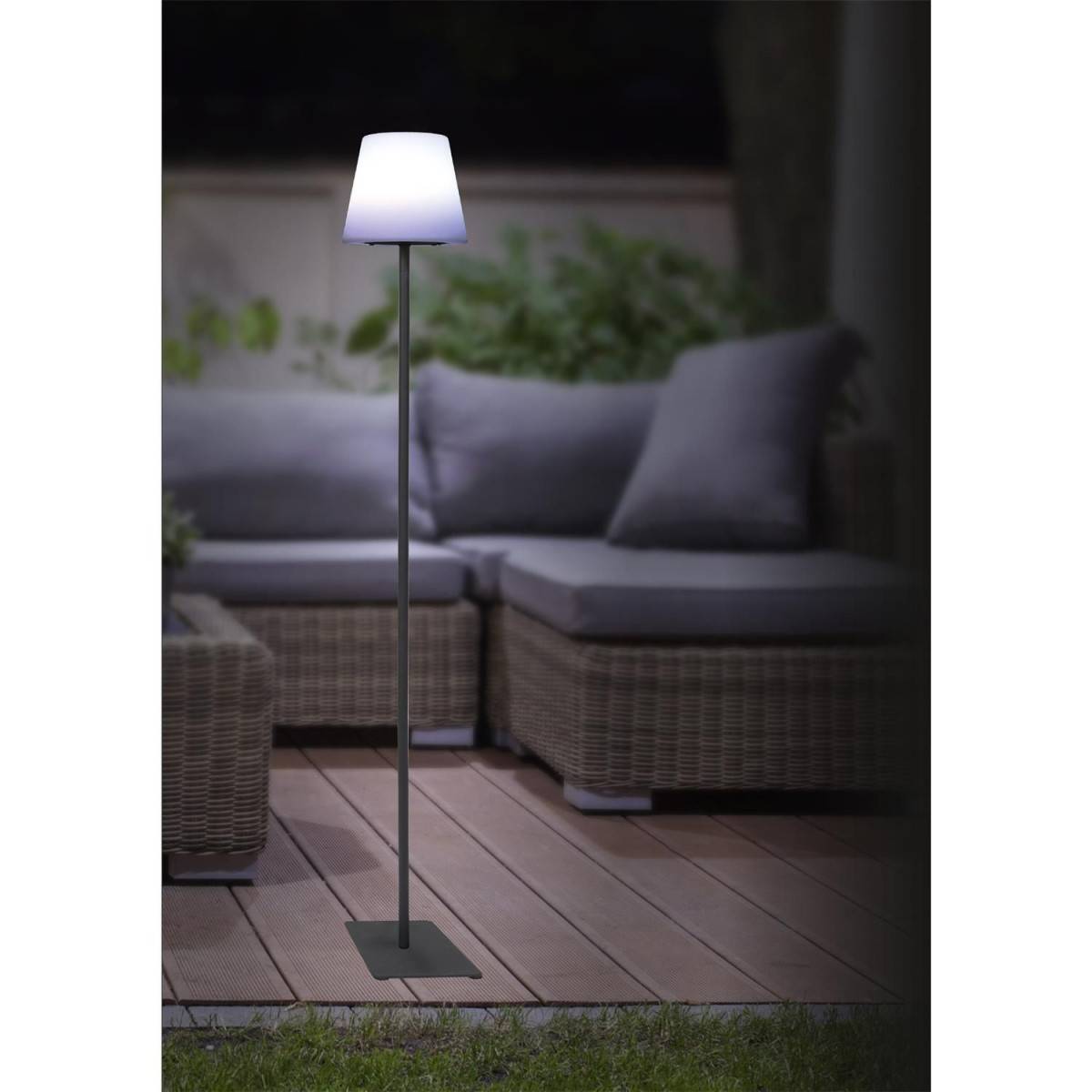 The Home Deco Factory - Lampadaire d'Extérieur Solaire "Led" 120cm Blanc - Image 2