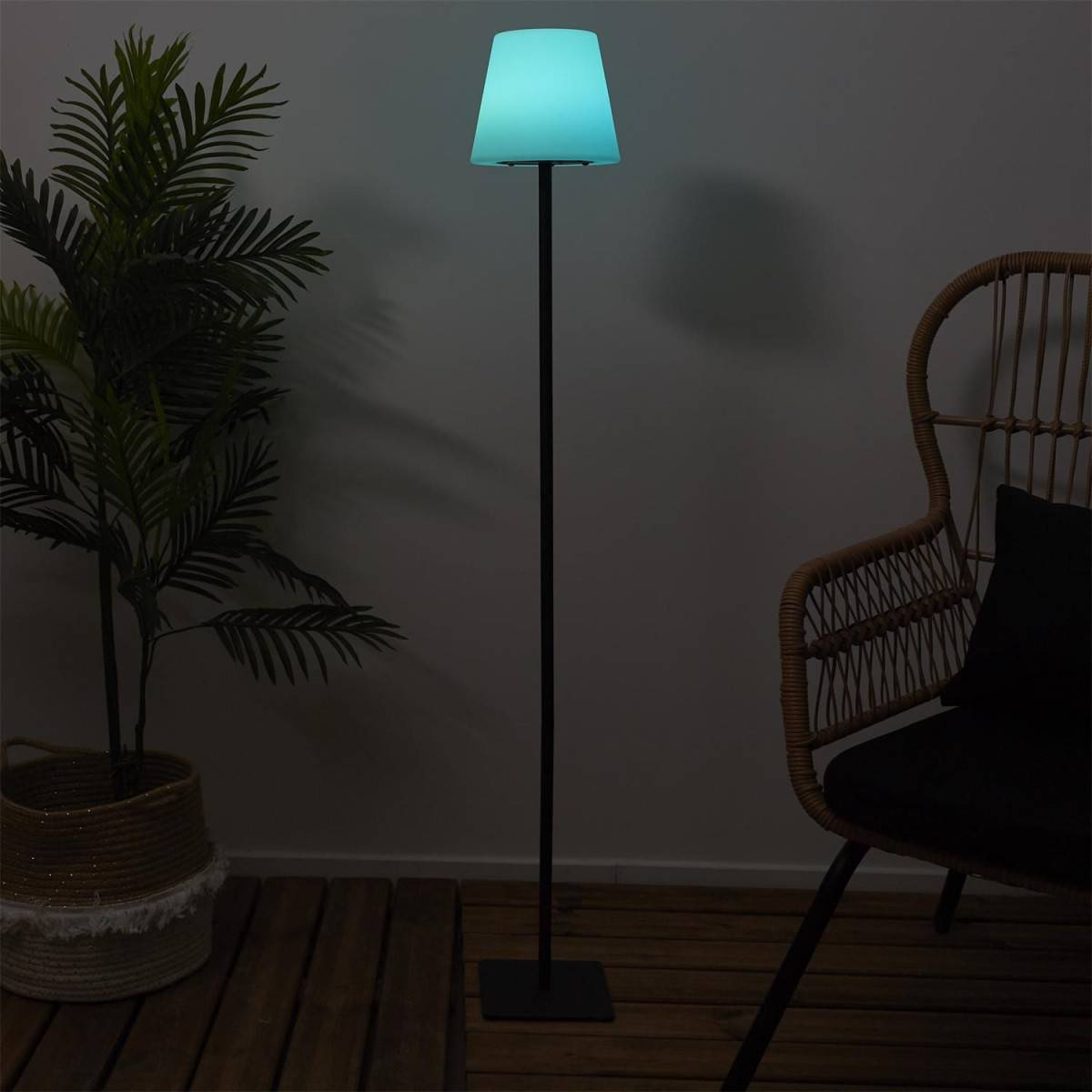 The Home Deco Factory - Lampadaire d'Extérieur Solaire "Led" 120cm Blanc - Image 3