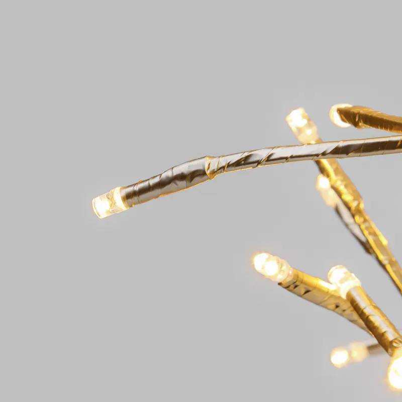 Lotti - Boule lumineuse TWIGBall ø35cm 120 LED blanc chaud, métal champagne, lumière fixe IP44 – Lotti - Image 7