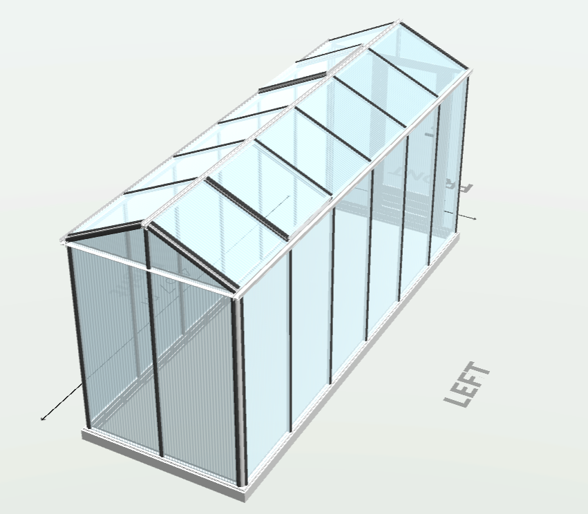 5m²  -  Serre en polycarbonate 8 mm alvéolés - Euro Micro - Aluminium - 5m² - ALUMINIUM - L'atelier Des Serres - Image 6