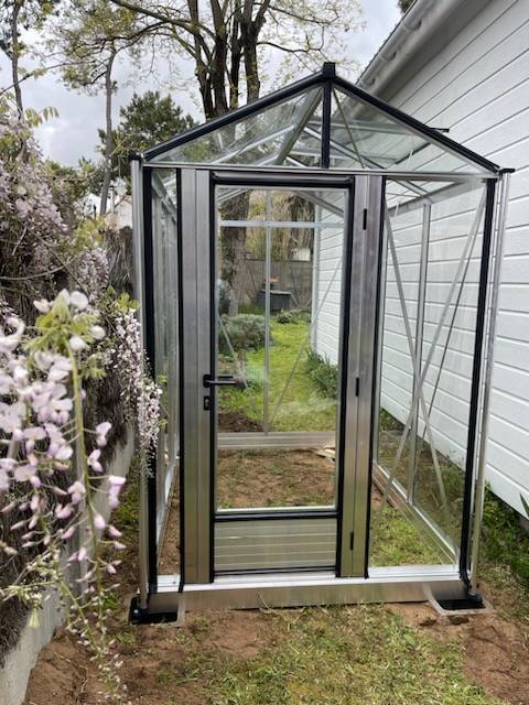 5m² - Serre en polycarbonate 8 mm alvéolés - Euro Micro - Aluminium - 5m² - ALUMINIUM - L'atelier Des Serres - Image 3