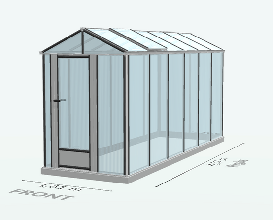 5m² - Serre en polycarbonate 8 mm alvéolés - Euro Micro - Aluminium - 5m² - ALUMINIUM - L'atelier Des Serres - Image 5