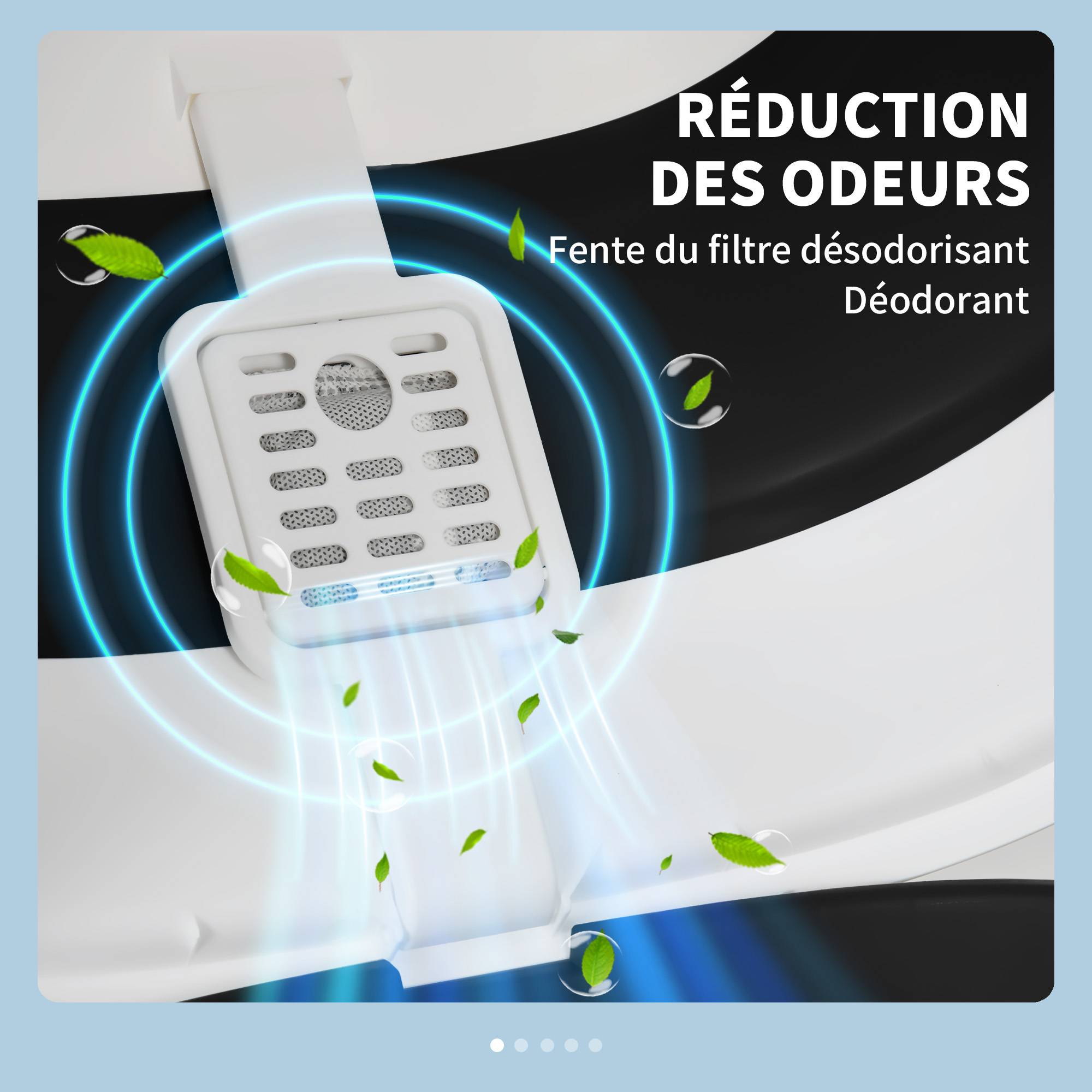 bac à litière pour chat pliable porte battante lucarne + pelle fournis noir blanc - Image 6