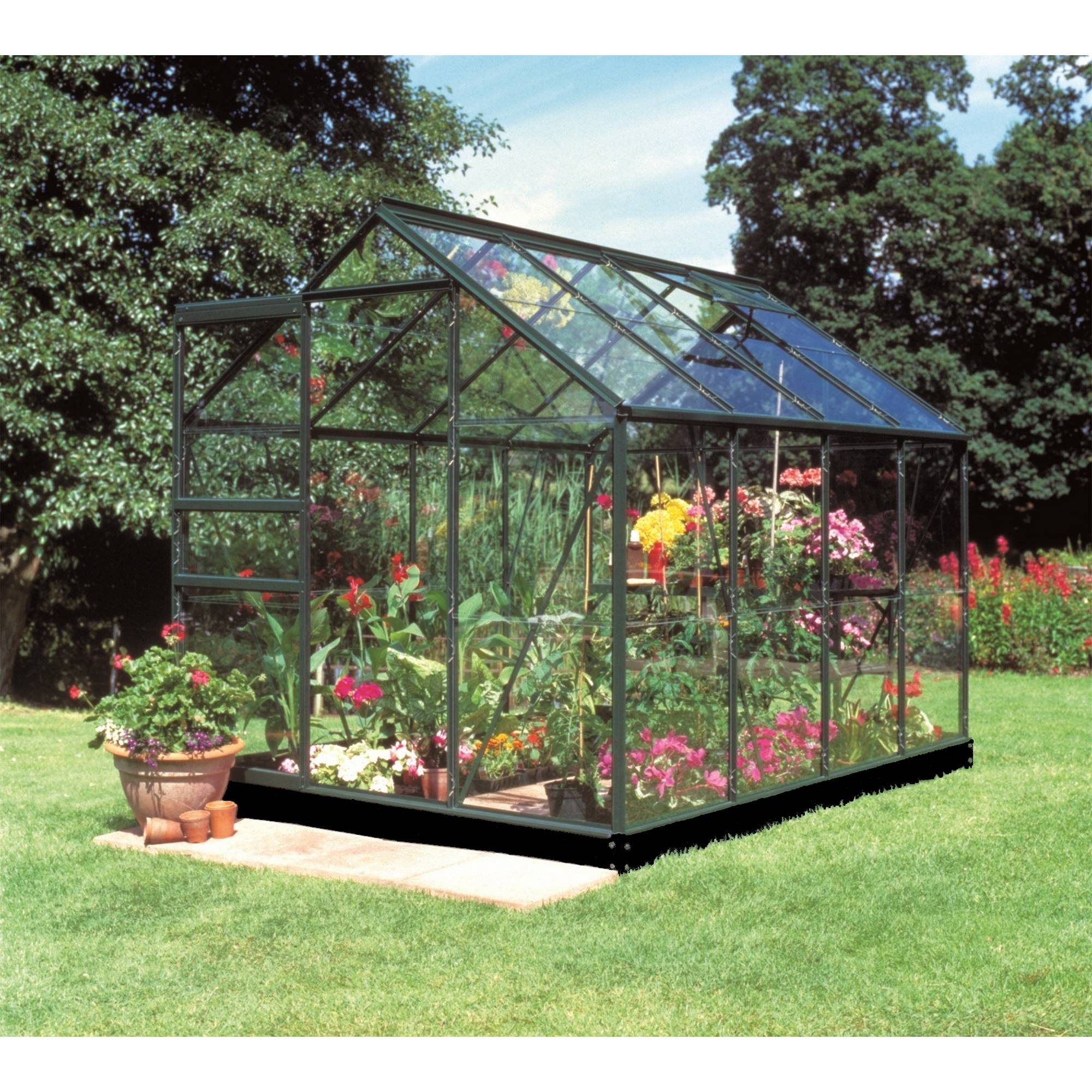 Halls - Serre en verre horticole 5,0 m² - Popular 86, vert - Halls - Image 1