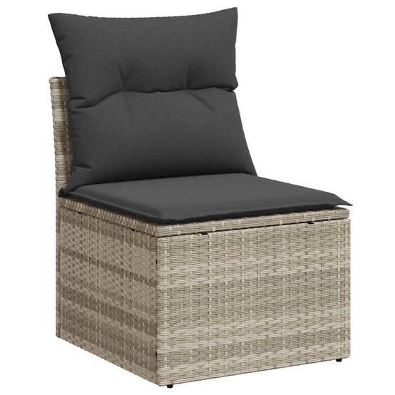 Vidaxl - Salon de jardin 6 pcs avec coussins gris clair résine tressée vidaXL 3274812 - Image 9