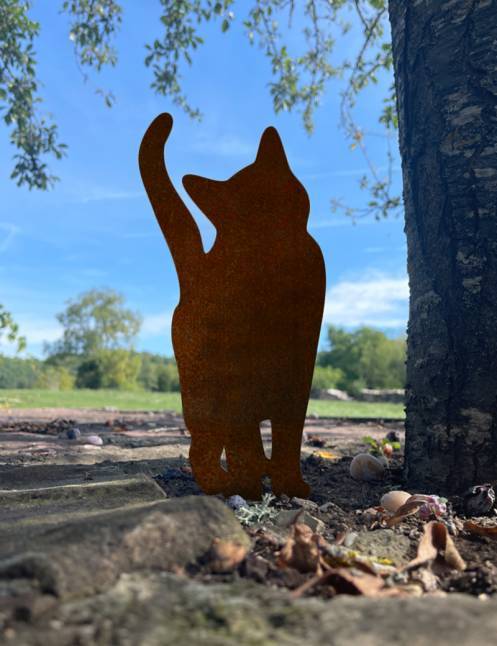 Lot 3 chats métal acier corten - madecoupesurmesure - Image 3