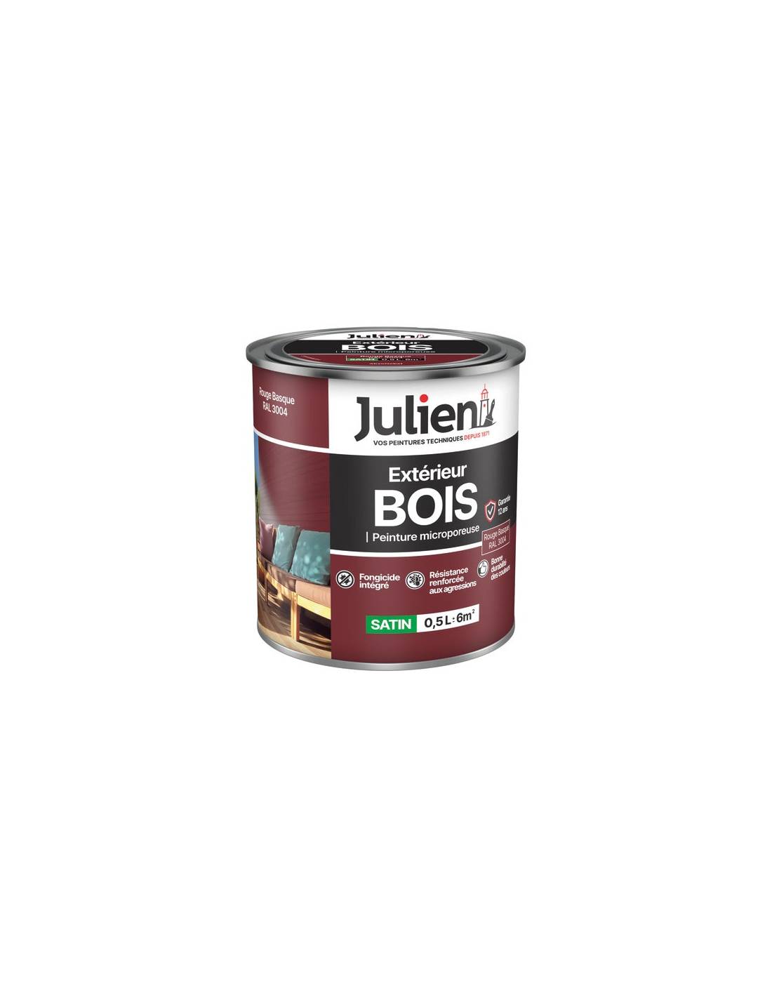 Julien - Peinture Fer Julien Rouge Basque Protection Antirouille Durable - Julien