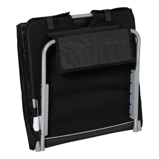 Lot 2 matelas de plage en acier avec dossier inclinable 134x48x45cm noir - ComfortXL Outdoor Living - Image 9