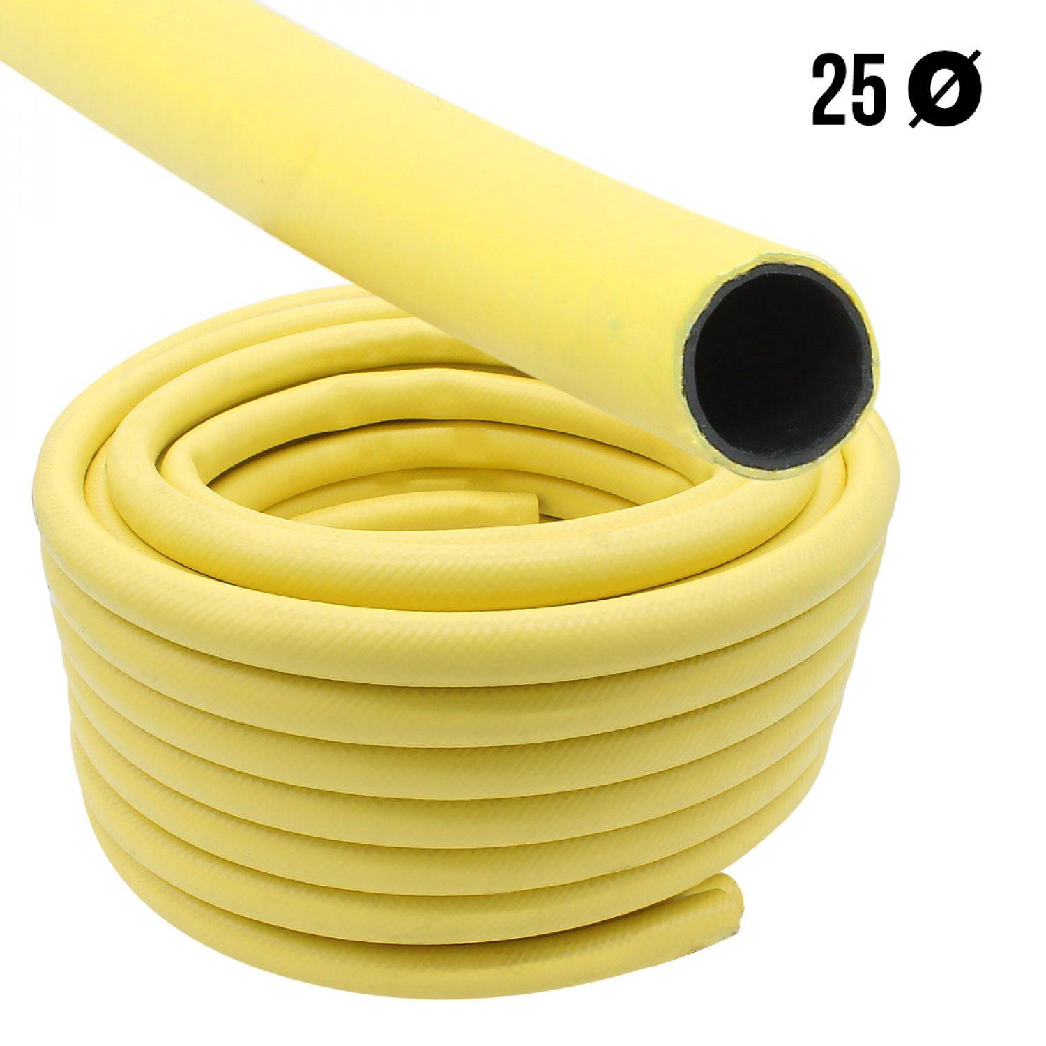 Tuyau d'arrosage - 25 m - Diam 25 mm - Jaune - Linxor - Image 2