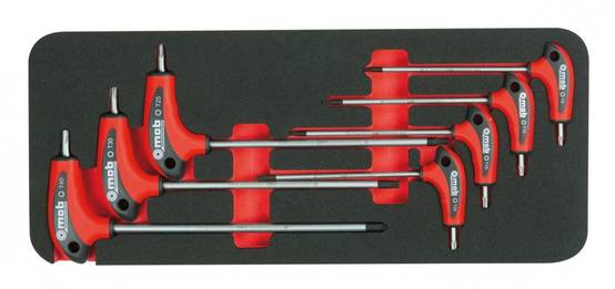Coffret clés Torx en T – Module mousse 385x165 mm - MOB - Image 1