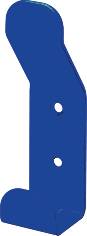 Patère double accroche acier DEVISMES - laqué bleu ral5002 - F10555BLE