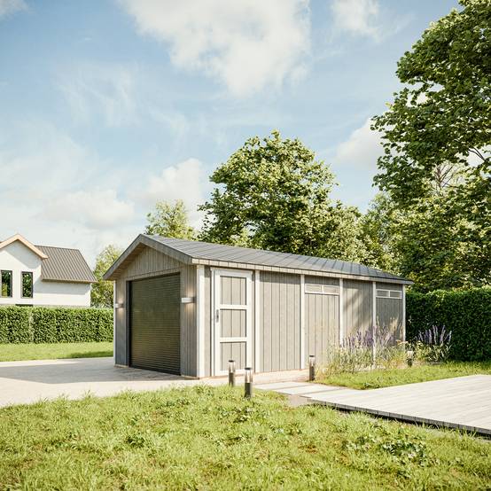 Timbela - Garage Qualité Premium 21 m²- L378xl648 cm - garage pour auto, moto, vélos, machines de jardinage - Timbela M992B - Image 5