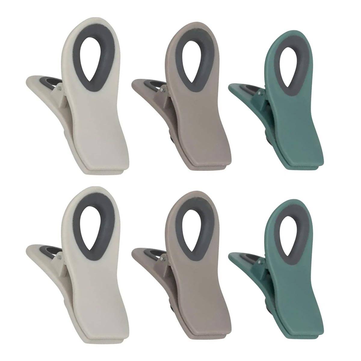 Lot de 6 Pinces Hermétiques "Magnétiques" 6cm Multicolore - Image 1