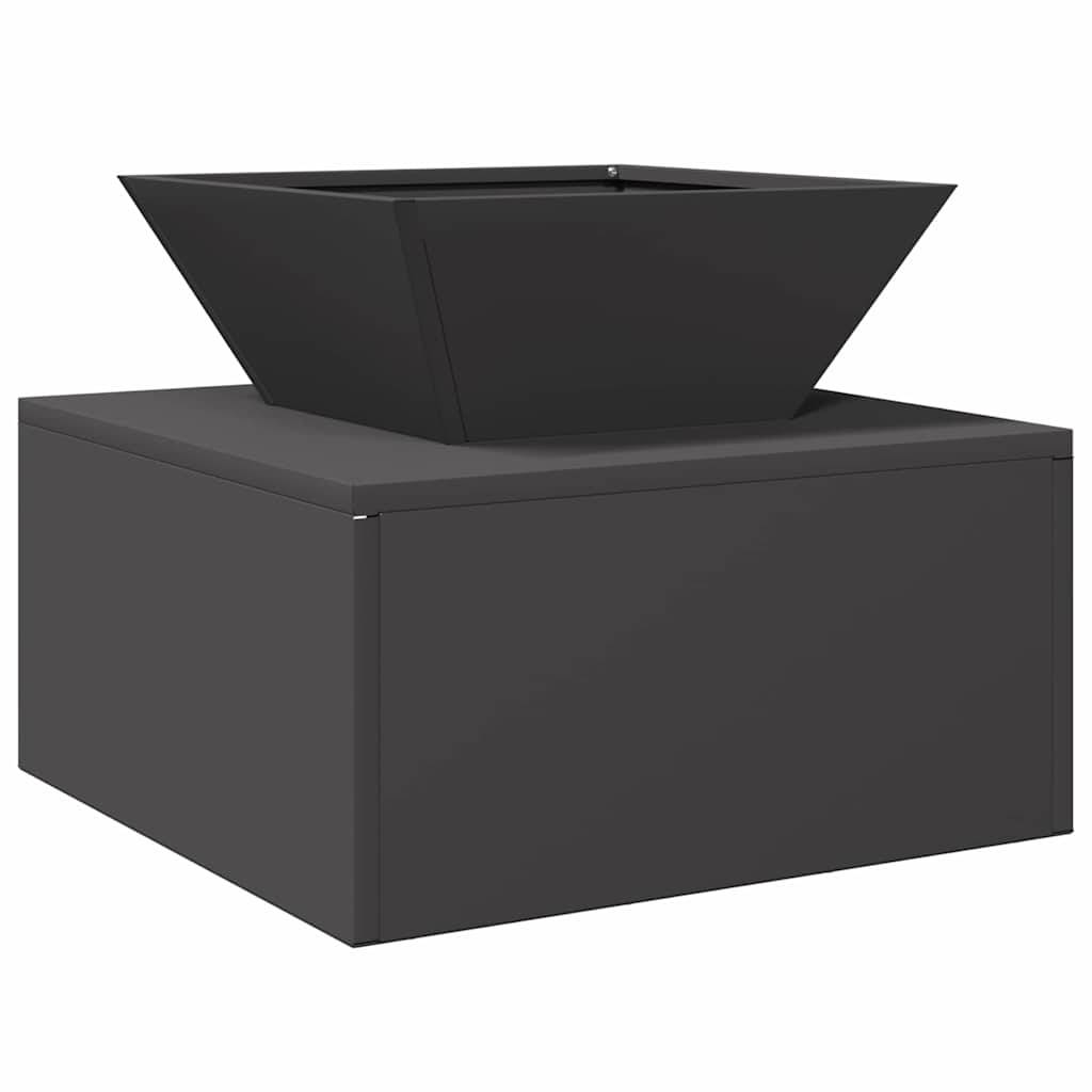 ComfortXL - Foyer Extérieur Carré en Acier Noir Mat, Brasero Design Industriel Portable 50 cm pour Soirées – ComfortXL Outdoor Living - Image 7