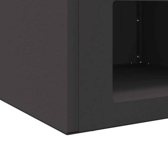 ComfortXL - Foyer Extérieur Carré en Acier Noir Mat, Brasero Design Industriel Portable 50 cm pour Soirées – ComfortXL Outdoor Living - Image 9