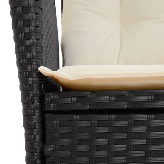 ComfortXL - Fauteuil de Jardin Inclinable Résine Tressée avec Coussins Déhoussables pour Terrasse Noir – ComfortXL Outdoor Living - Image 9