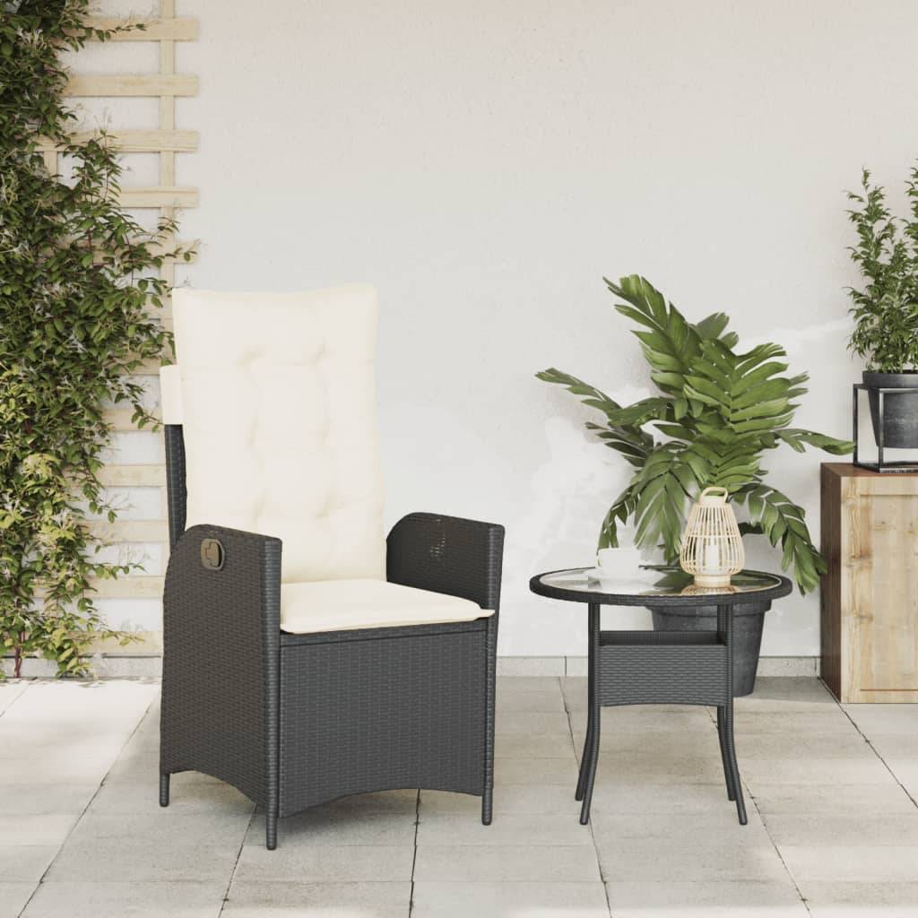 ComfortXL - Fauteuil de Jardin Inclinable Résine Tressée avec Coussins Déhoussables pour Terrasse Noir – ComfortXL Outdoor Living - Image 3