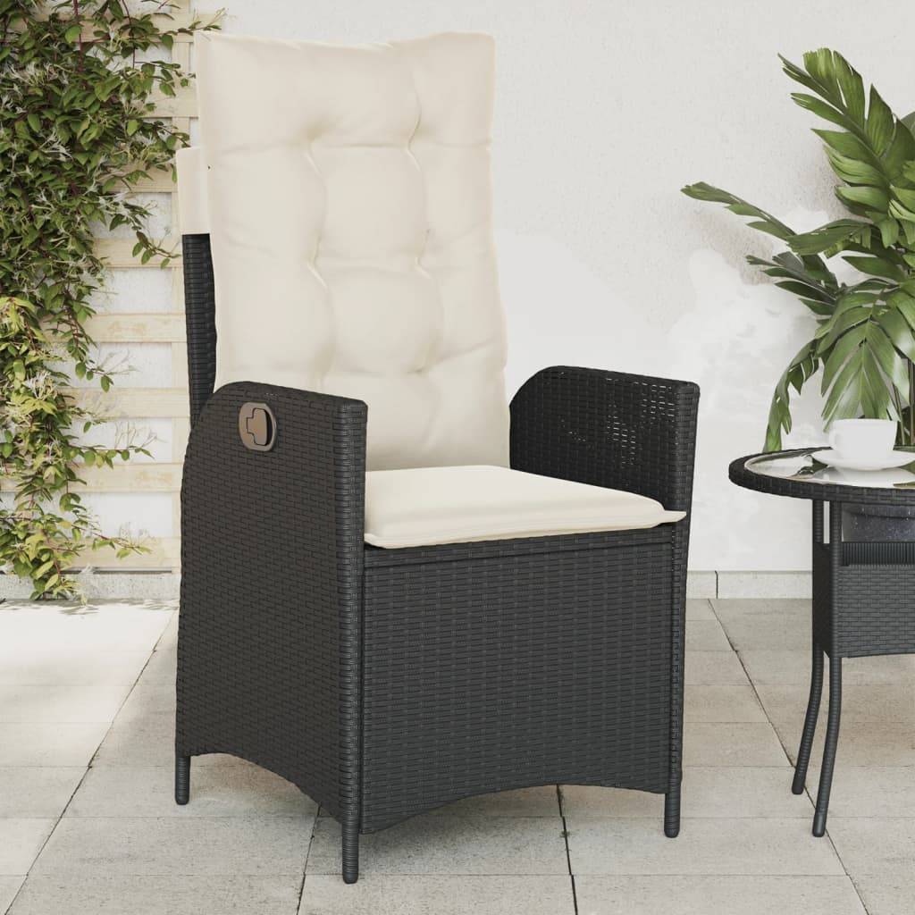 ComfortXL - Fauteuil de Jardin Inclinable Résine Tressée avec Coussins Déhoussables pour Terrasse Noir – ComfortXL Outdoor Living - Image 1
