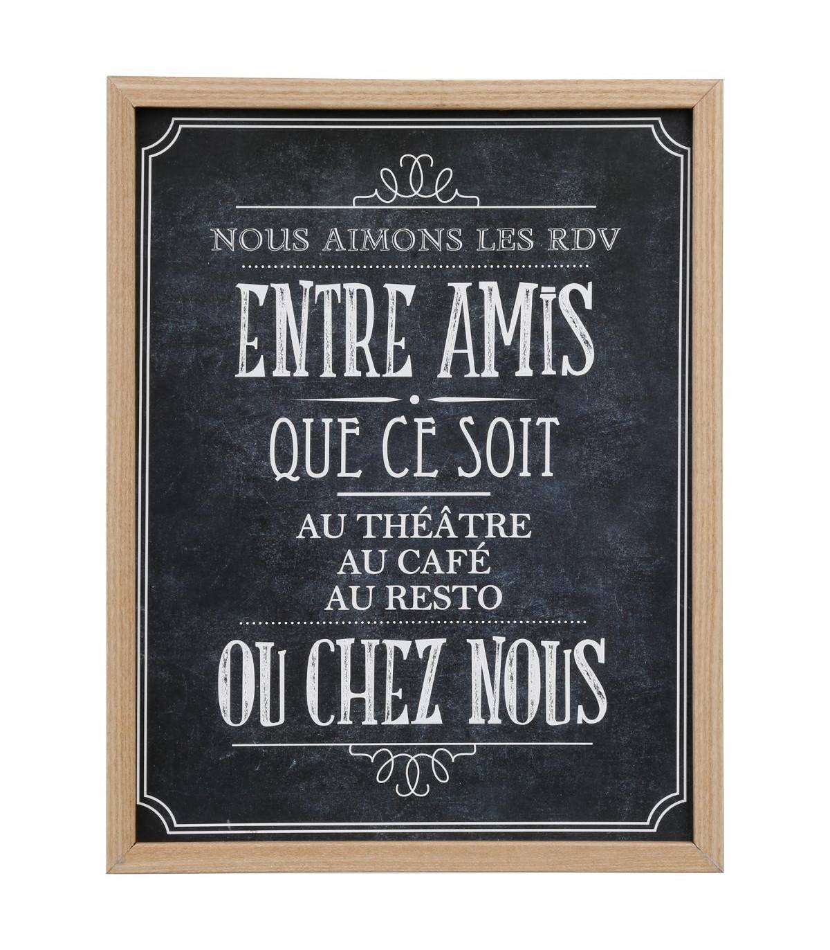 Cadre décoratif Bistrot 24.5 x 31.5 cm